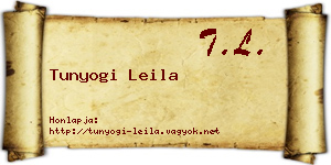 Tunyogi Leila névjegykártya